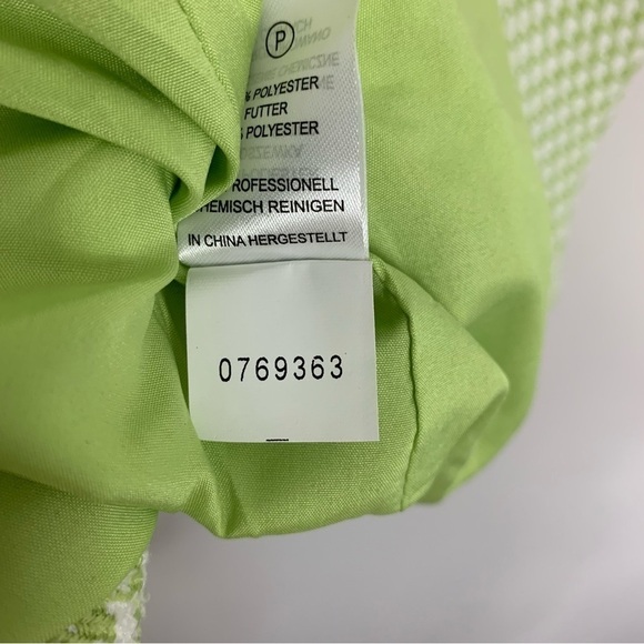 NWT House of Harlow 1960 Green White Tweed Double Breasted Blazer Size Medium - Picture 12 of 13